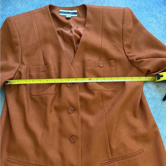 Amanda Smith II Brown Short-Sleeve Blazer - Picture 3 of 6